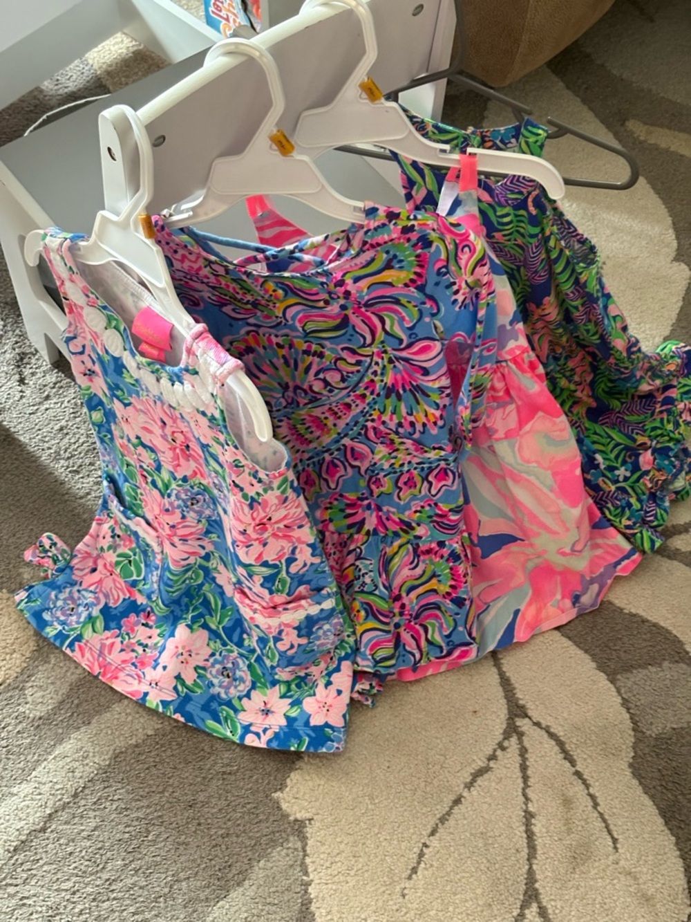 Lilly Pulitzer Toddler Girls Vibrant Pink & Blue Printed Sundress (5)